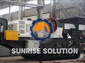 Crawler type mobile jaw crusher