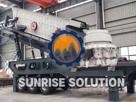 Mobile jaw crusher+cone crushing and screening integrated machine